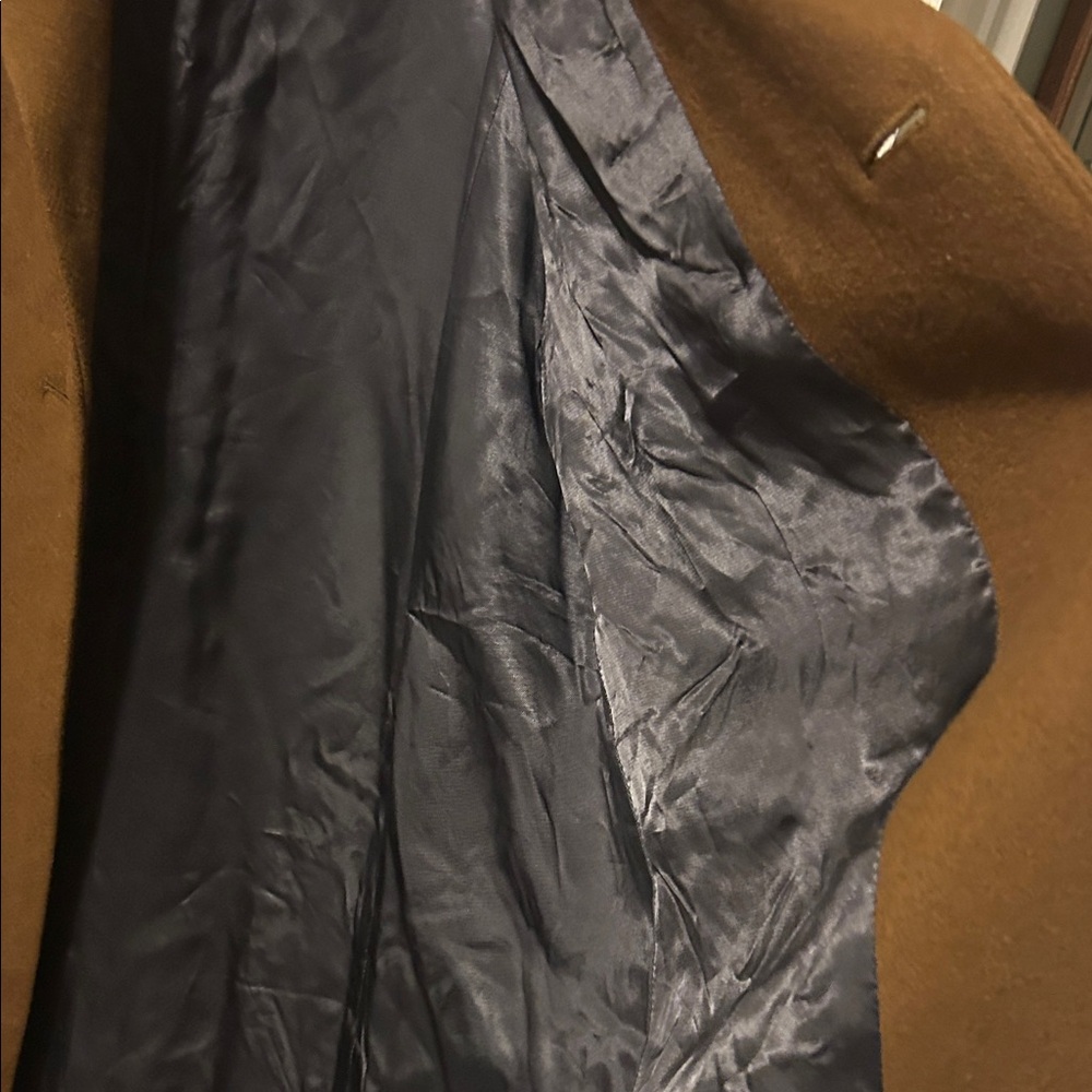 Adolfo Women's Brown Trench Coat 100% Wool. - Picture 7 of 10